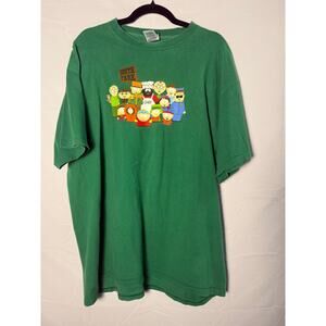 Delta Magnum Weight South Park Characters Graphic Tee Green Shirt Men's Size XL